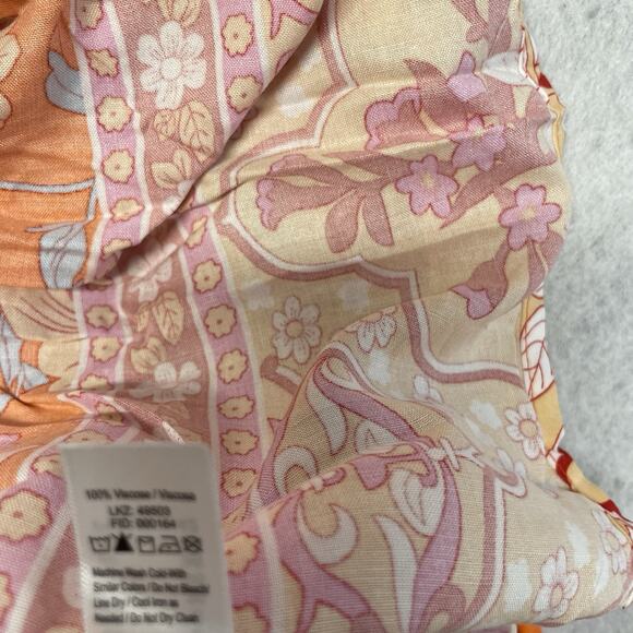 LASCANA Dress Women's Sz 2 NWT Maxi Floral Orange - Picture 5 of 5